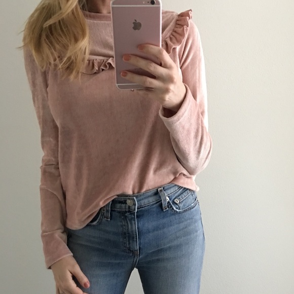 Pink Ruffle Shirt Small - Picture 2 of 3